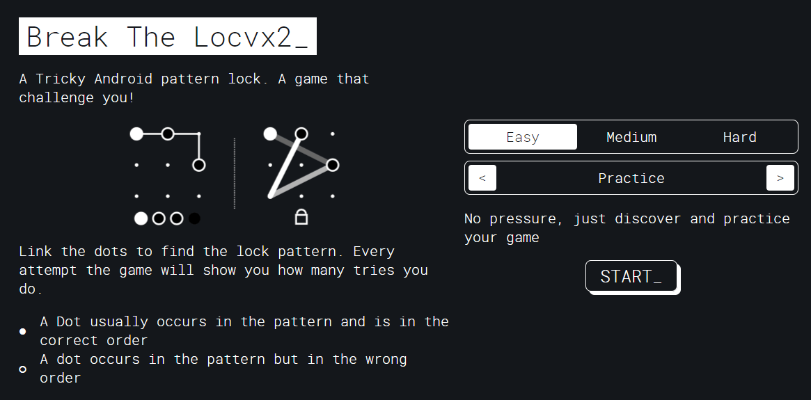 Break The Lock Game in JavaScript Free Source Code SourceCodester